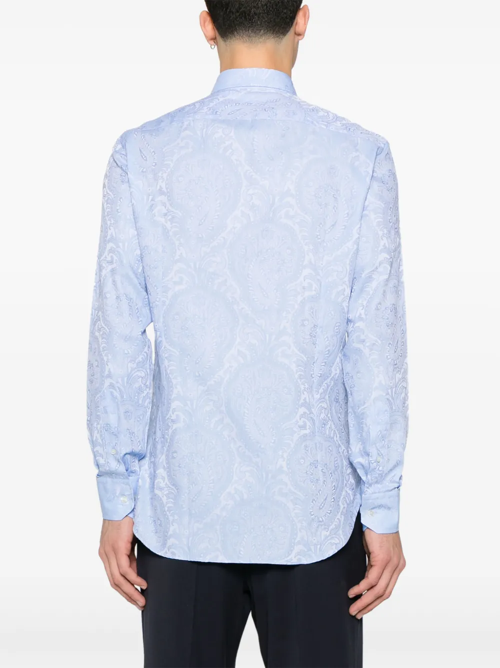 ETRO Overhemd met jacquard Blauw