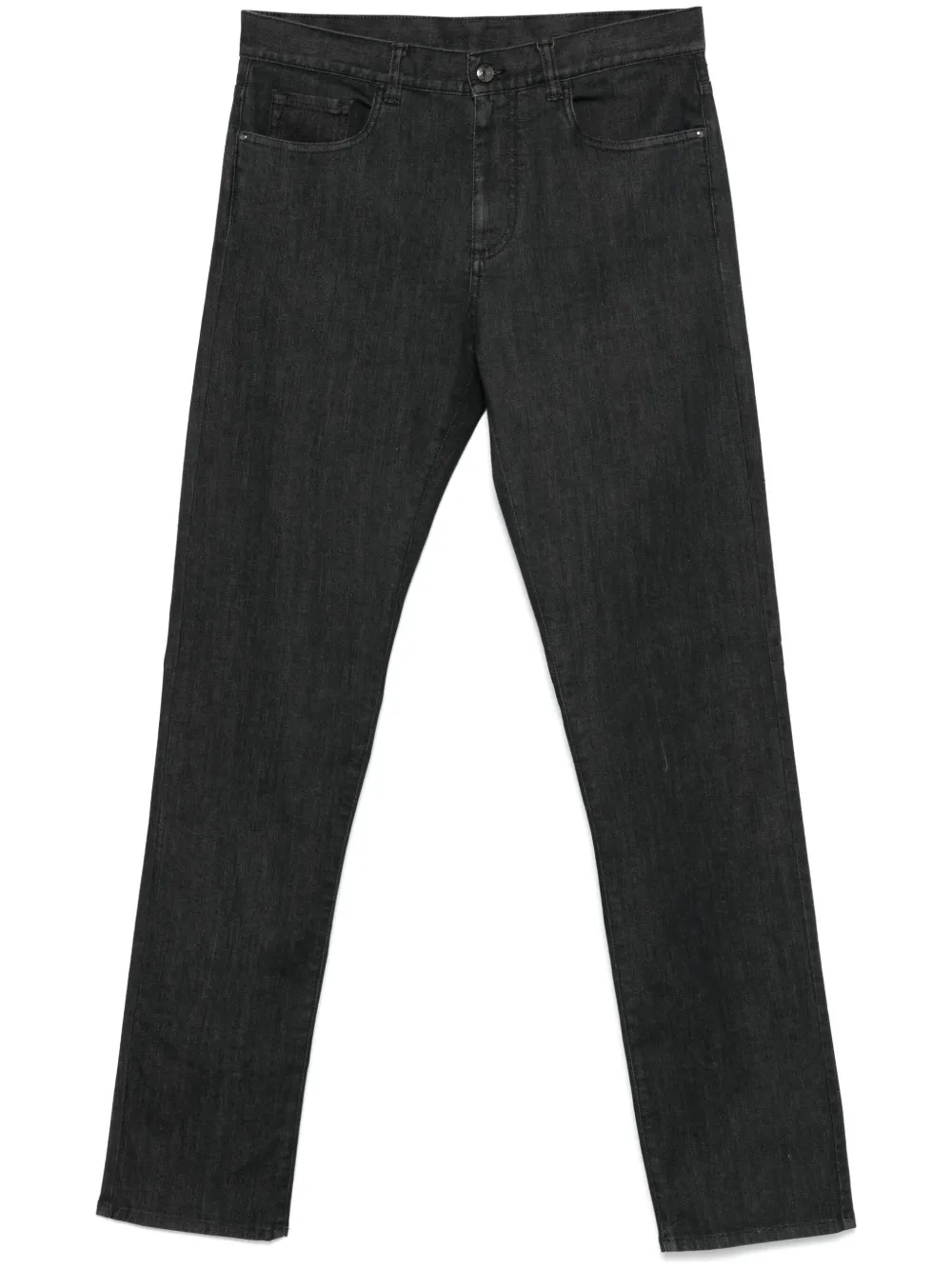 Canali Straight jeans Zwart