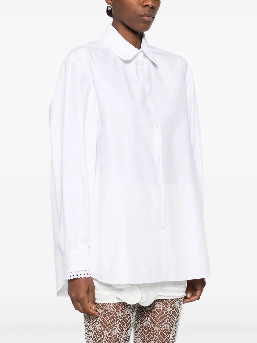 Magda Butrym Blouse met gehaakte afwerking Wit
