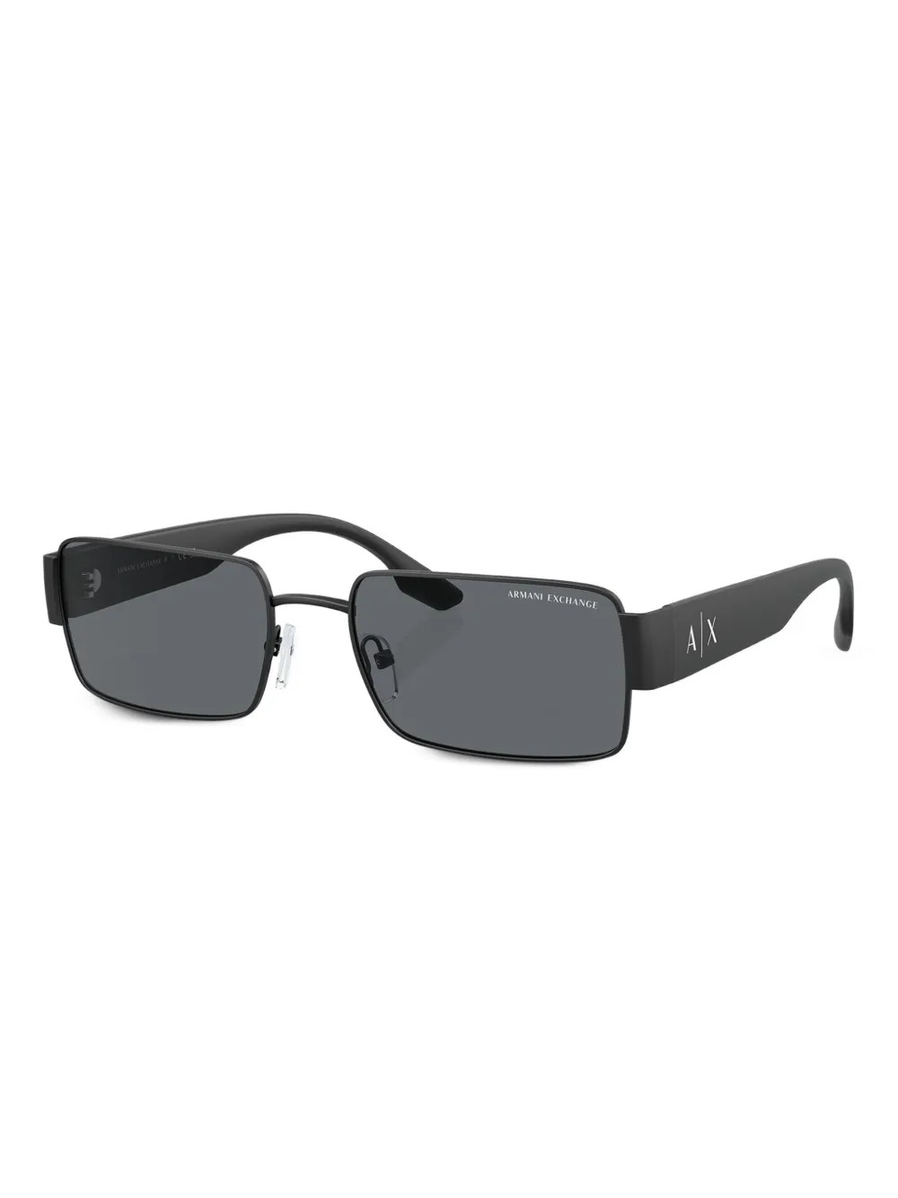 Armani Exchange Zonnebril met rechthoekig montuur Zwart