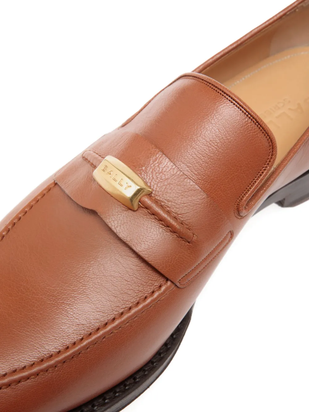 Bally Scribe loafers van bewerkt leer Bruin