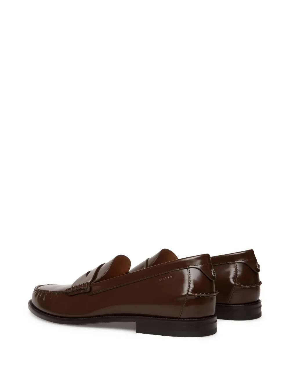 Bally Leren loafers Bruin