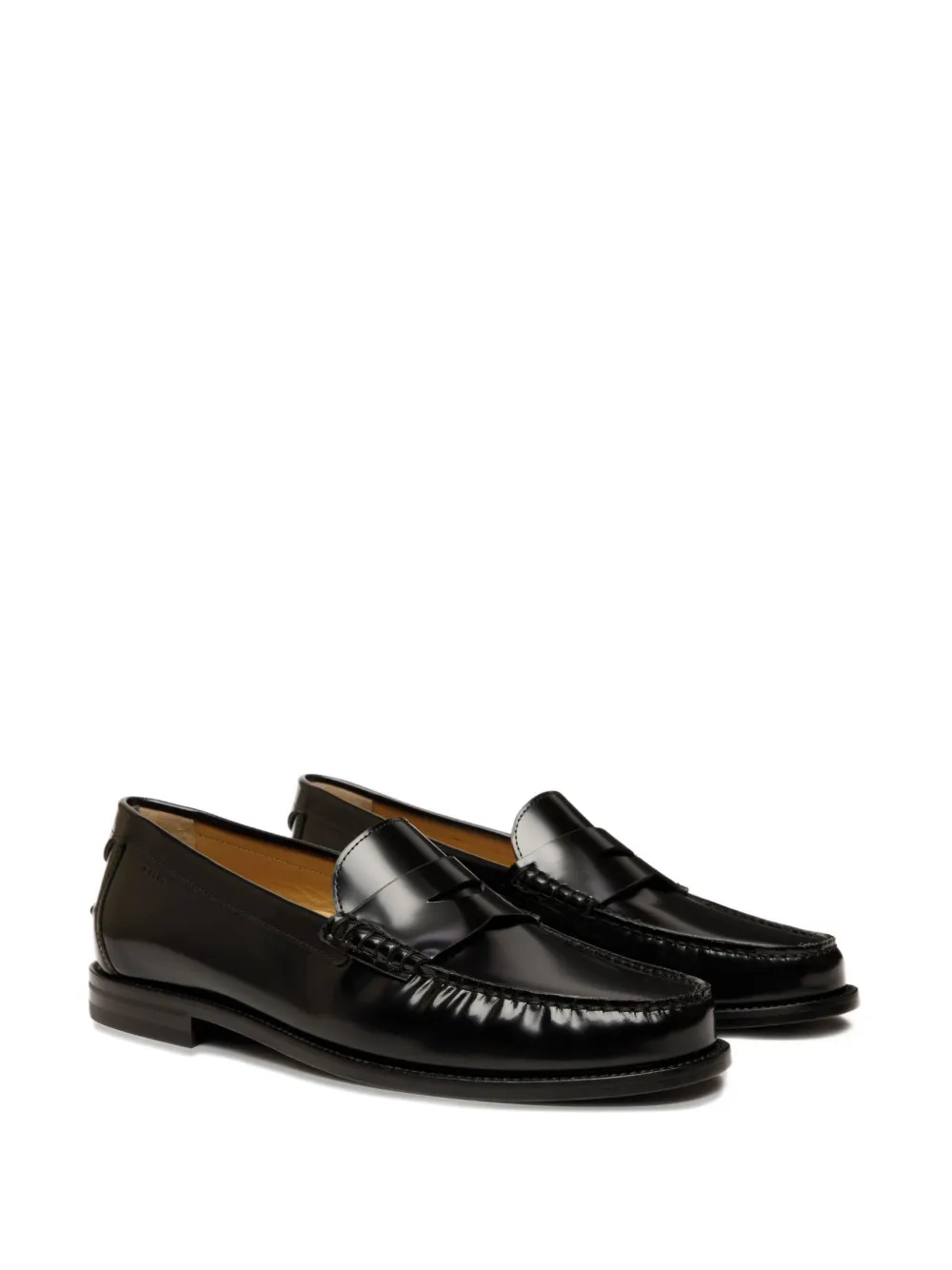 Bally Leren loafers Zwart