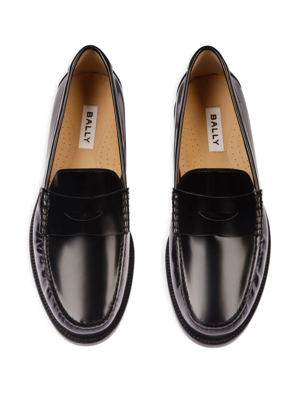 Bally Leren loafers Zwart
