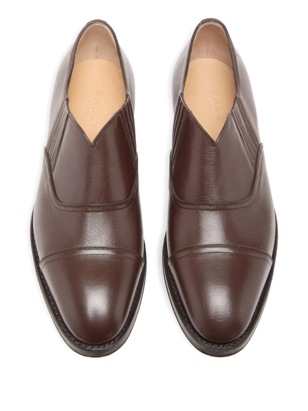 Bally Scribe loafers van bewerkt leer Bruin