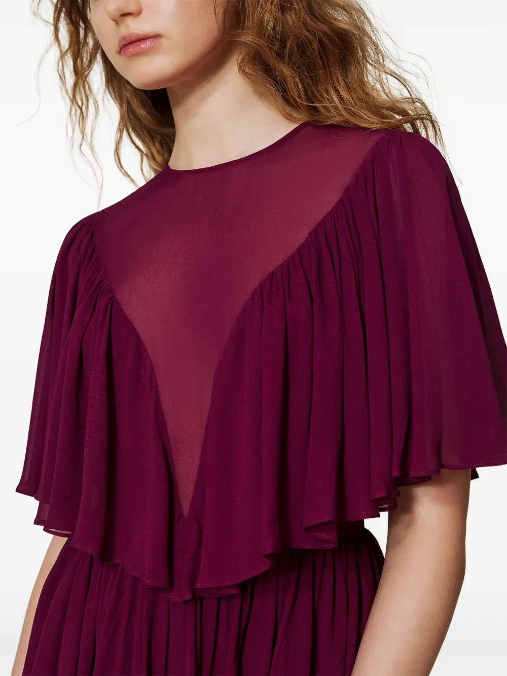 TWINSET Mini-jurk met ruches Rood