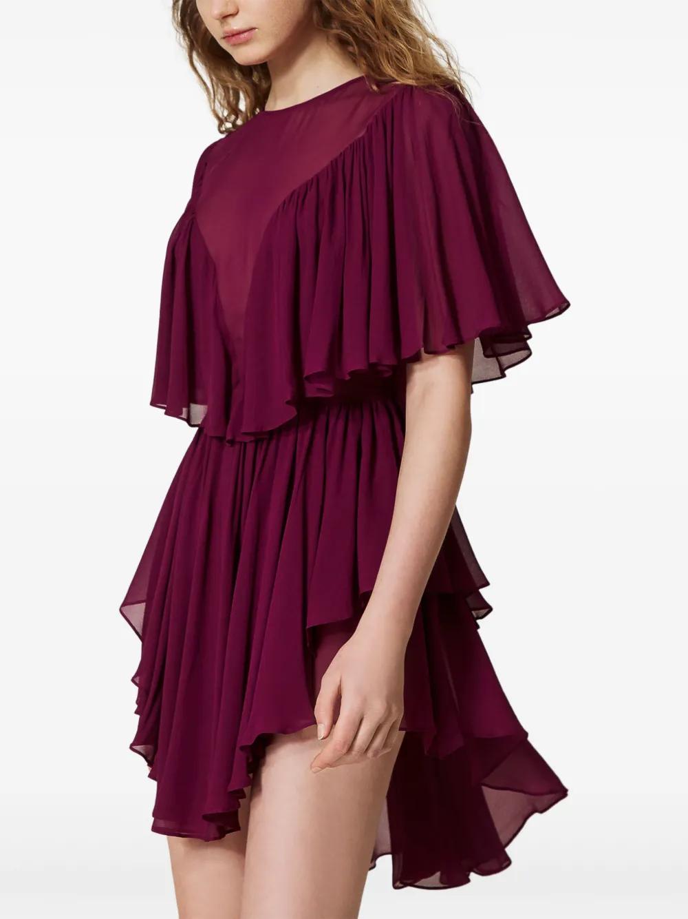 TWINSET Mini-jurk met ruches Rood