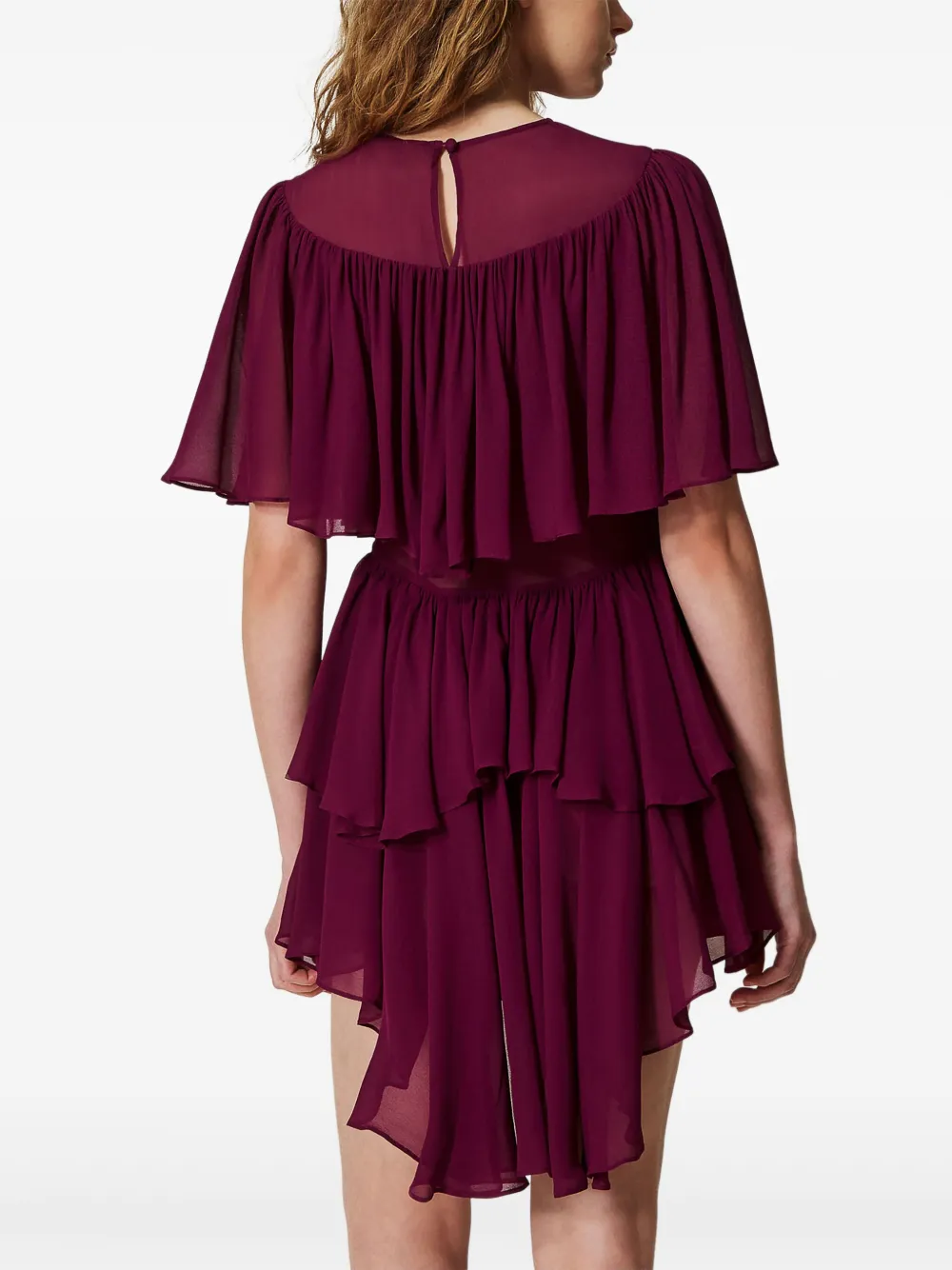 TWINSET Mini-jurk met ruches Rood