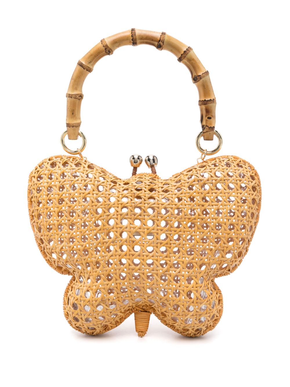 SERPUI Ava Butterfly clutch bag - Neutrals