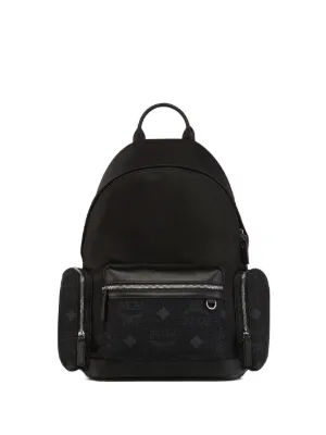 MCM logo-print Backpack | Black | FARFETCH