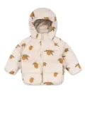 Konges Sløjd lemon-print padded jacket - Pink