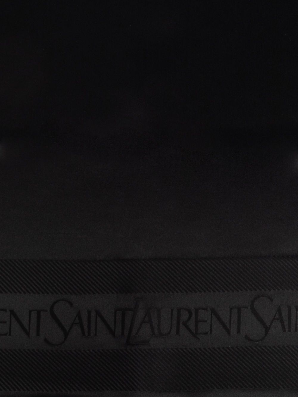 Saint Laurent logo-jacquard silk scarf - Zwart