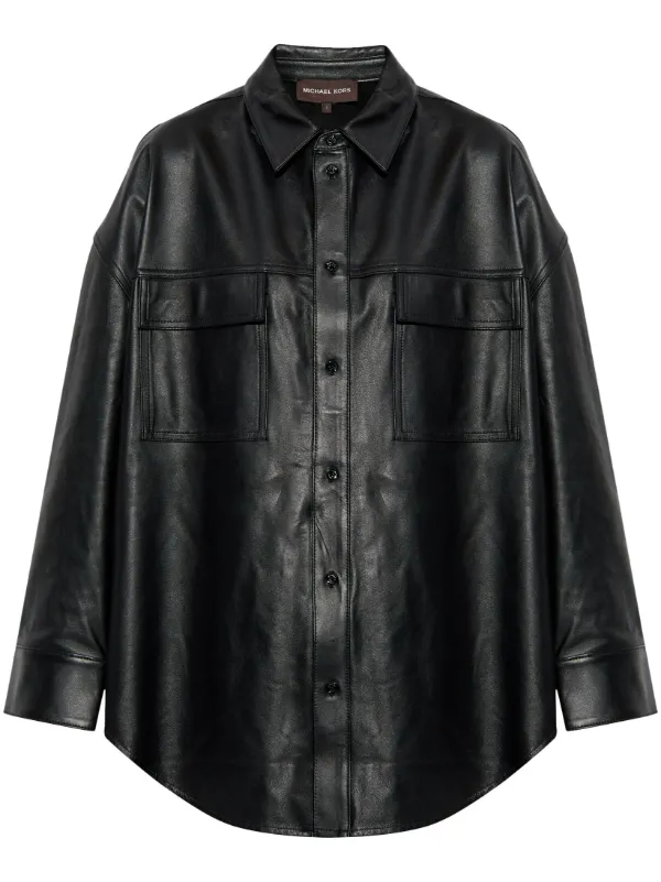 Michael Michael Kors レザーシャツ | ブラック | FARFETCH JP