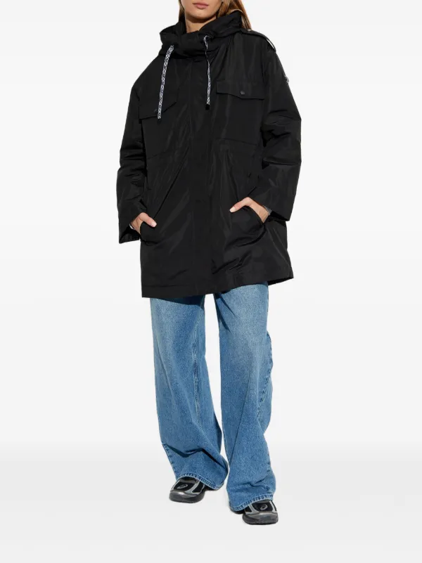 【送料&関税込】Michael Kors Hooded Parka $376 Michael Kors Men's Black Hooded Bib Snorkel Down Parka