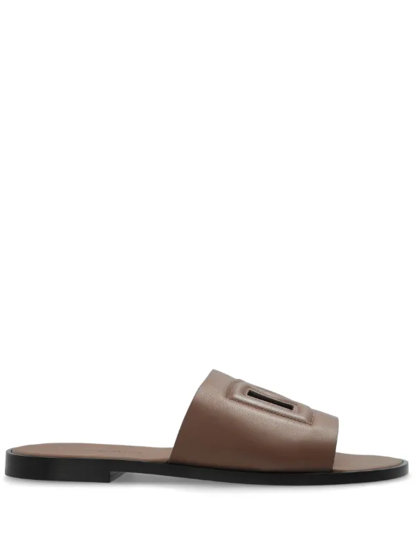 Dolce & Gabbana DG レザーサンダル | ブラウン | FARFETCH JP