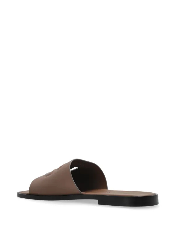 Dolce & Gabbana DG レザーサンダル | ブラウン | FARFETCH JP