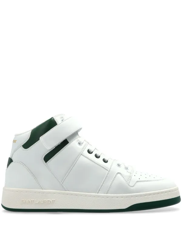 【関税＆送料込み】Saint Laurent 'Lax' Sneakers Saint Laurent Lax suede-trimmed leather sneakers Saint Laurent