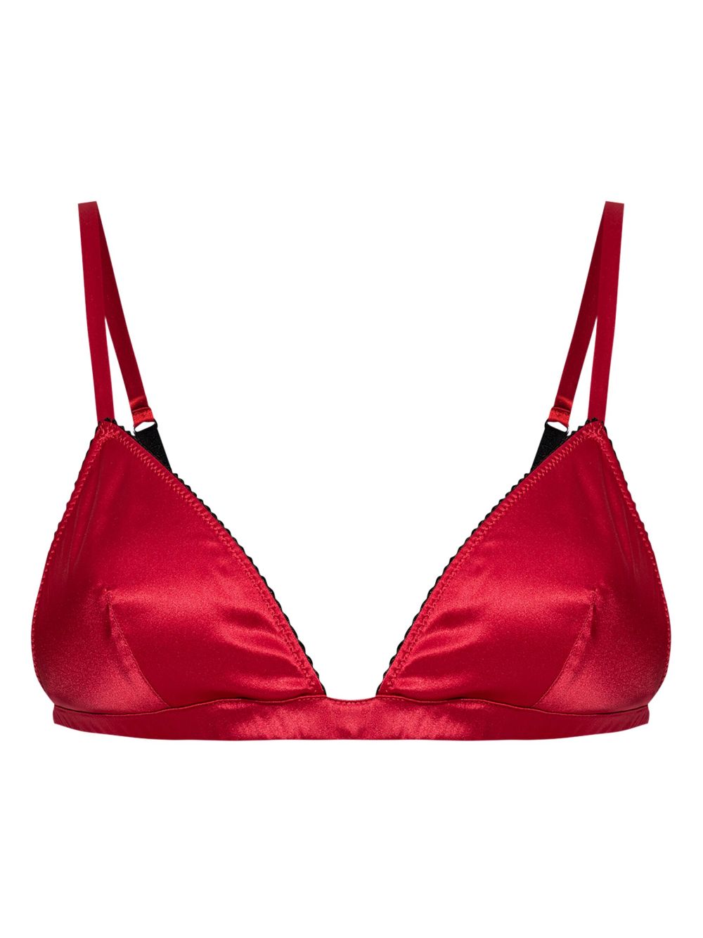 Dolce & Gabbana satin triangle bra Rood