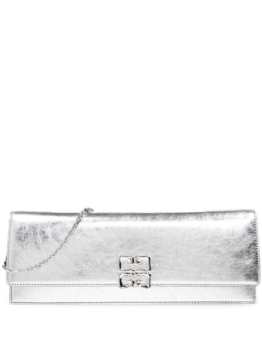 Givenchy 4G Liquid clutch bag - 934 LIGHT SILVERY