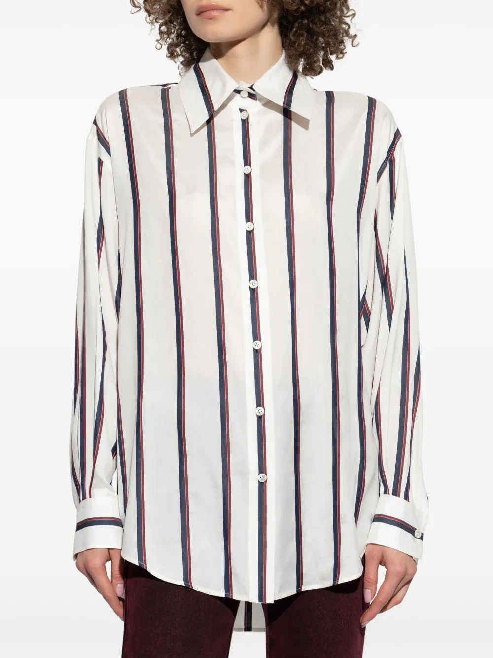 Alexander McQueen Gestreept blouse Wit