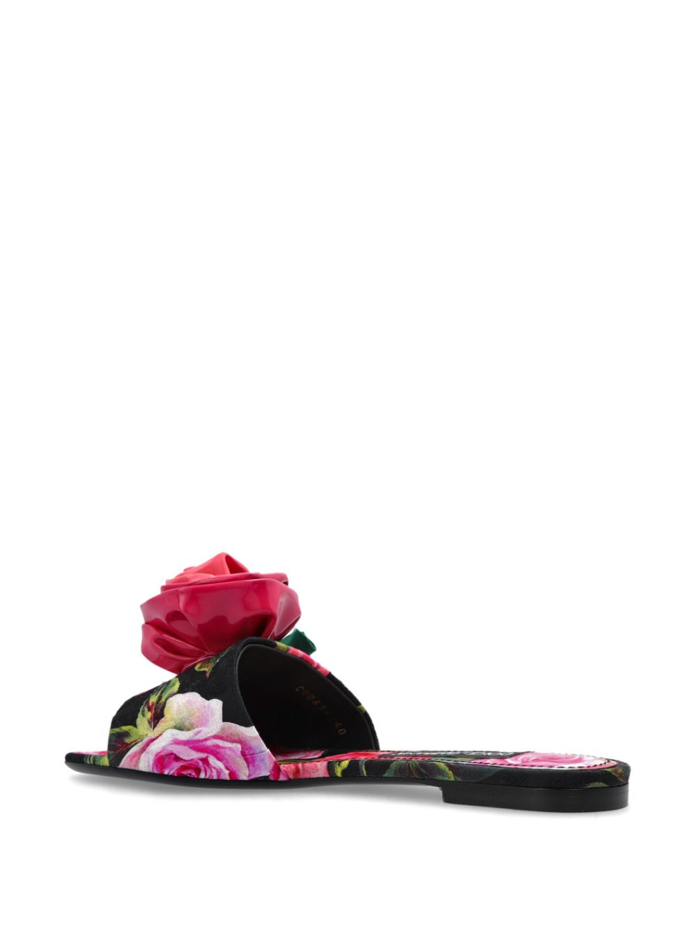 Dolce & Gabbana floral-motif slides Black