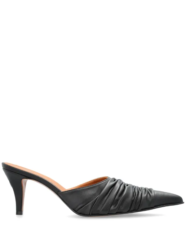 サンダル・ミュール Alexander Mcqueen Black Leather Pointed Toe Mules Alexander McQueen Punk Buckle Pointed Toe Mules | italist