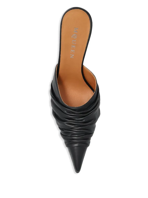 Alexander McQueen 70mm Pointed Mules | Black | FARFETCH BH