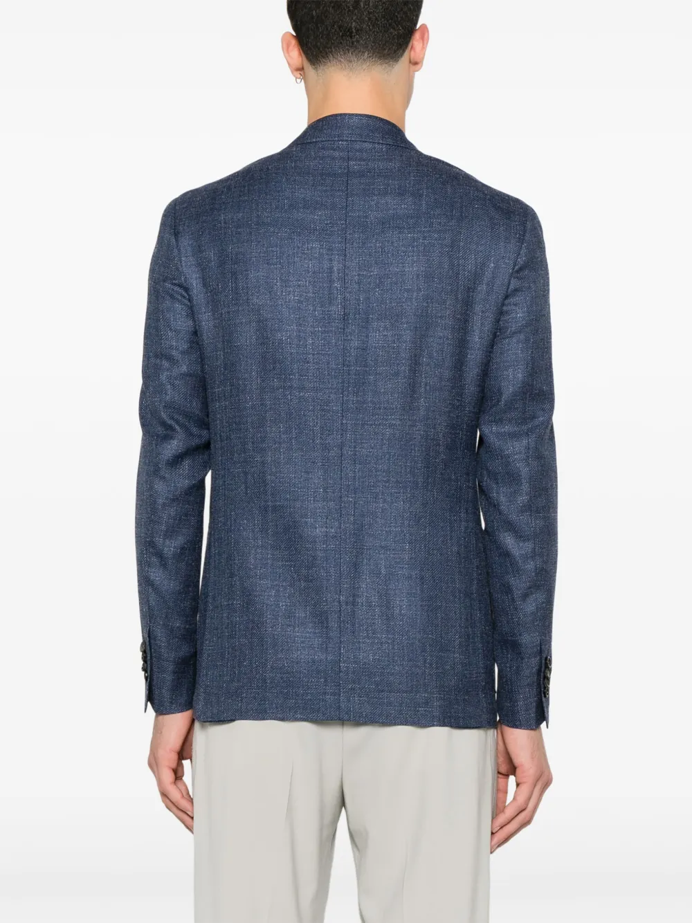 Canali Blazer met enkele rij knopen Blauw