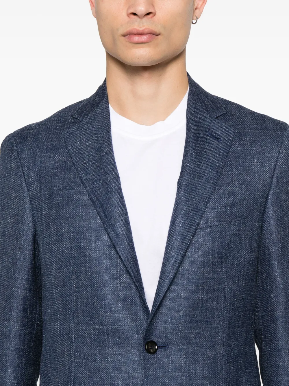 Canali Blazer met enkele rij knopen Blauw