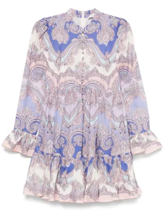 ワンピース ZIMMERMANN MAXINE PRINTED LINEN MINI DRESS 27576290_57379944_322.jpg