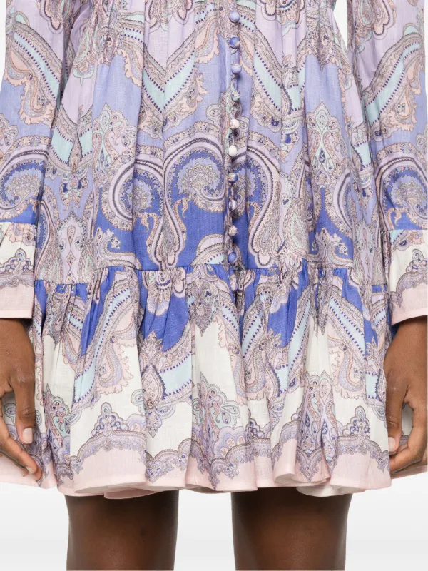 ZIMMERMANN Maxine Mini Dress | Purple | FARFETCH