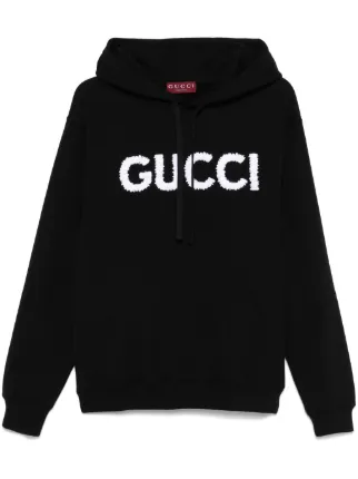 GUCCI 黒 フード付きパーカー 中古・古着通販】GUCCI (グッチ) ハーフジップパーカー ブラック