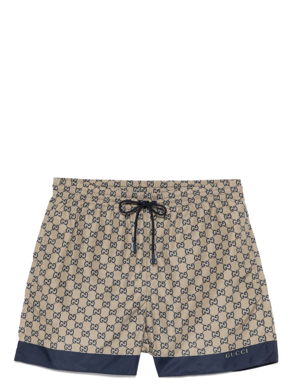 Gucci printed poplin swim shorts - Neutrals