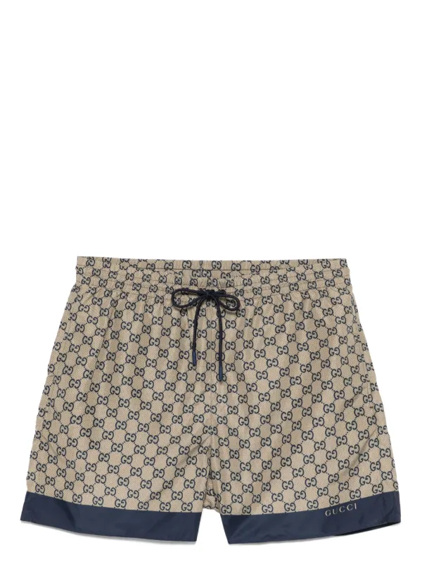ハーフ・ショートパンツ Gucci Printed Polyester Swimming Shorts 27576336_57379491_600.jpg