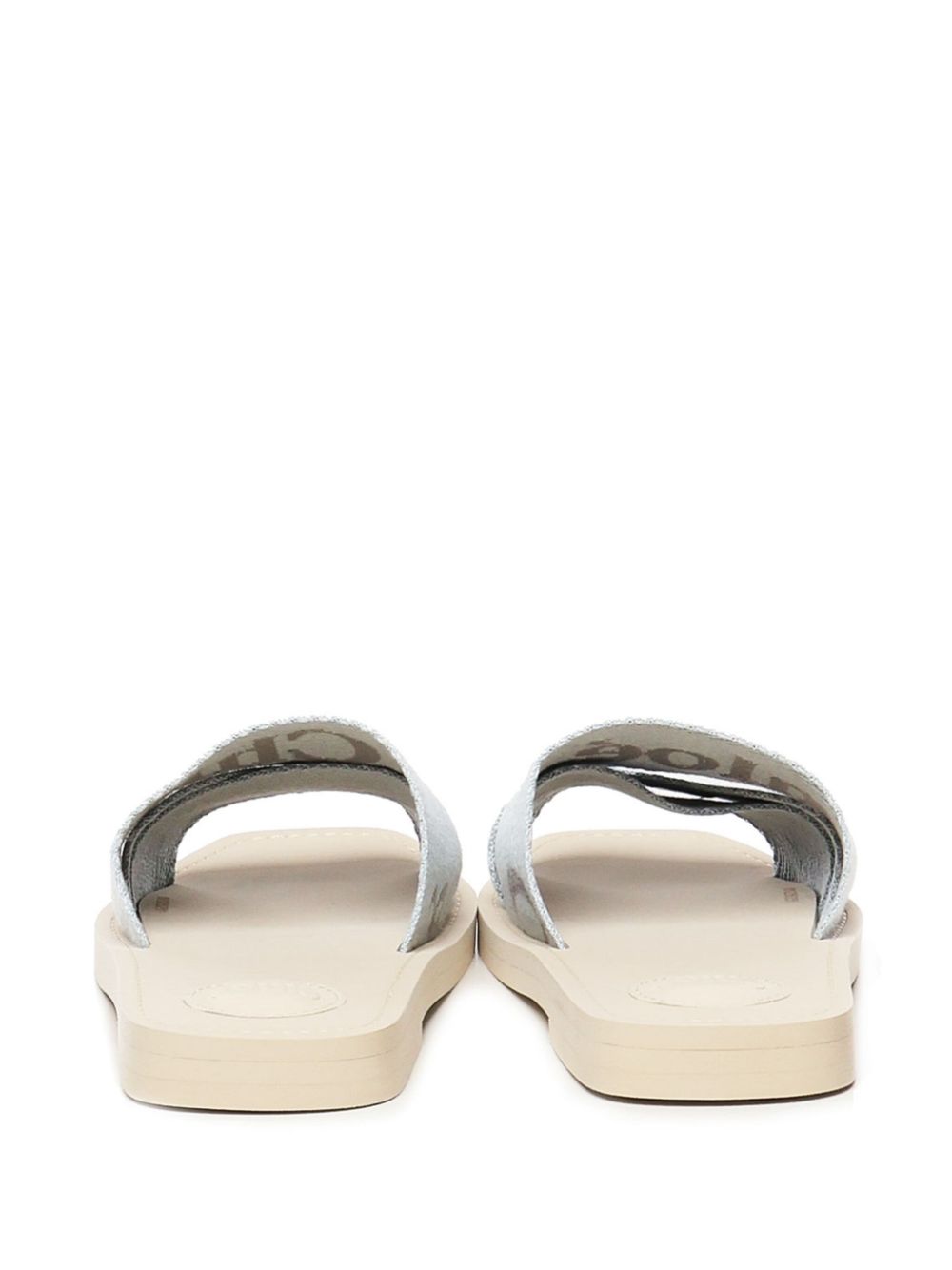 Chloé logo-print slides Blue