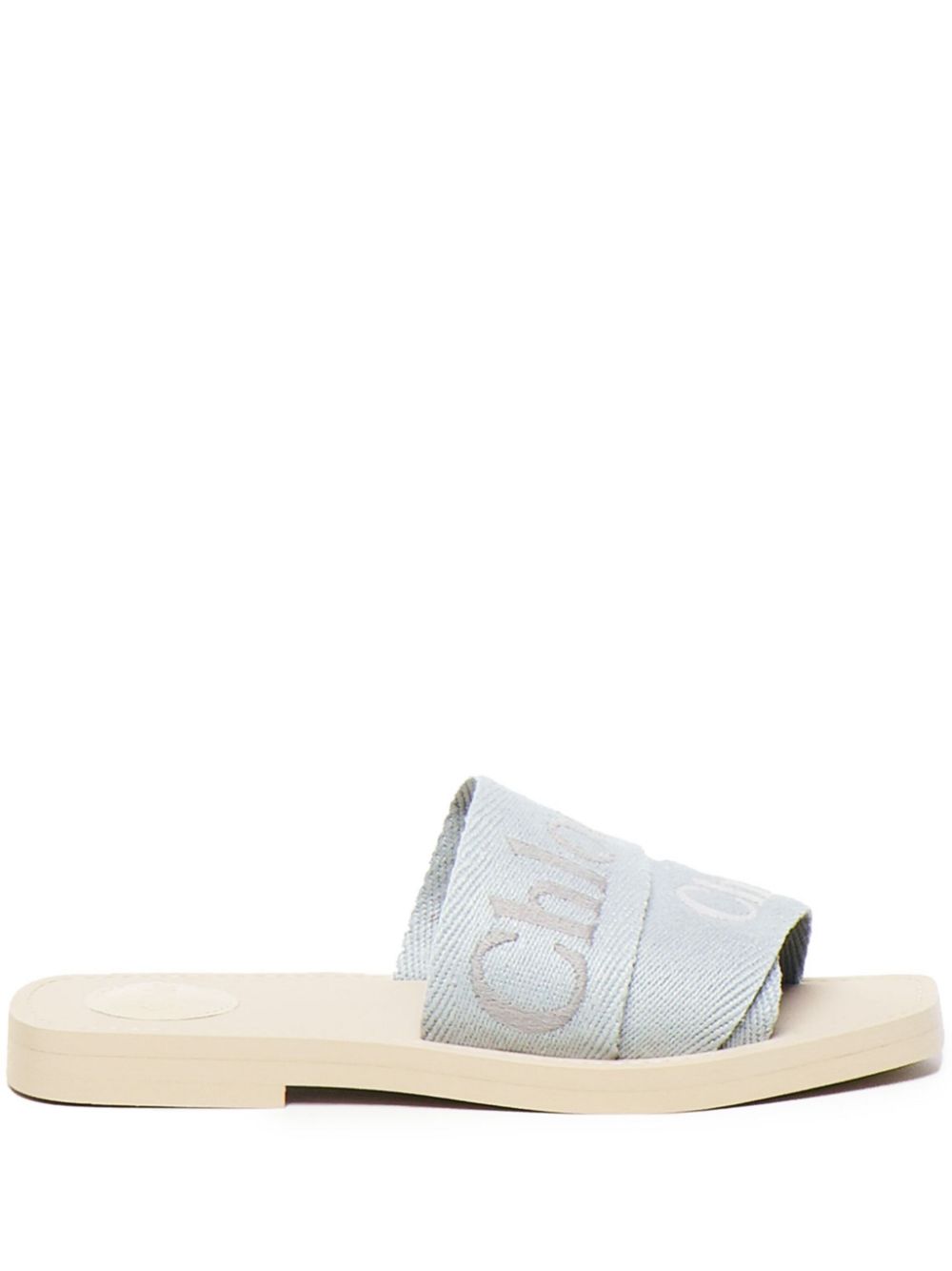 Chloé logo-print slides Blue