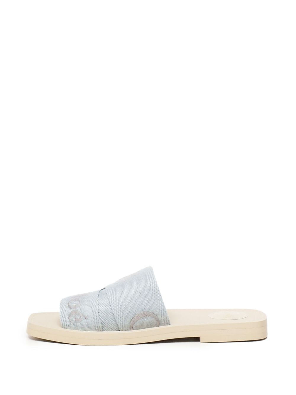 Chloé logo-print slides Blue