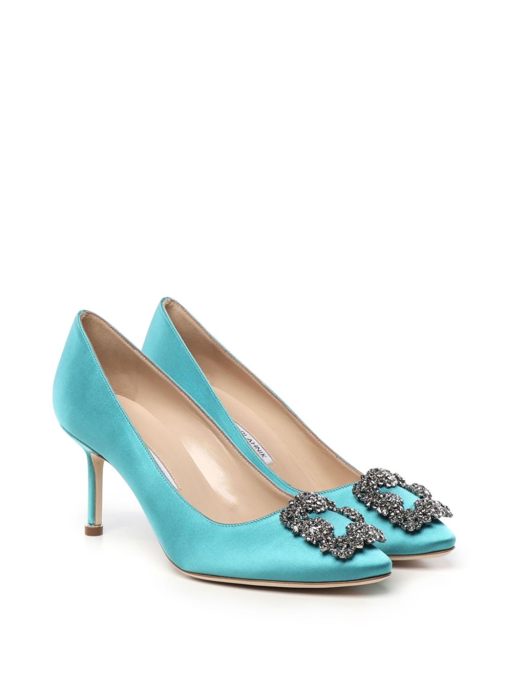 Manolo Blahnik 70mm Hangisi pumps - Blauw