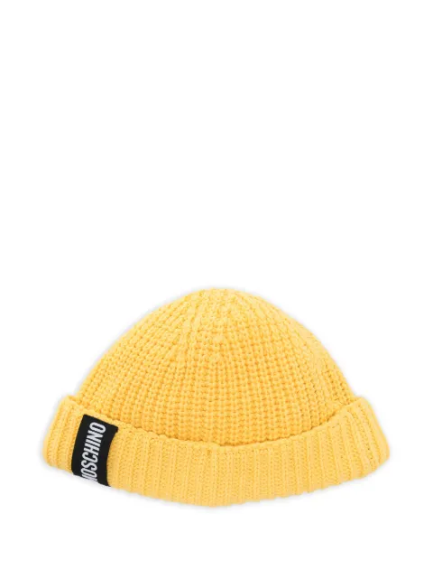 Moschino ribbed-knit beanie