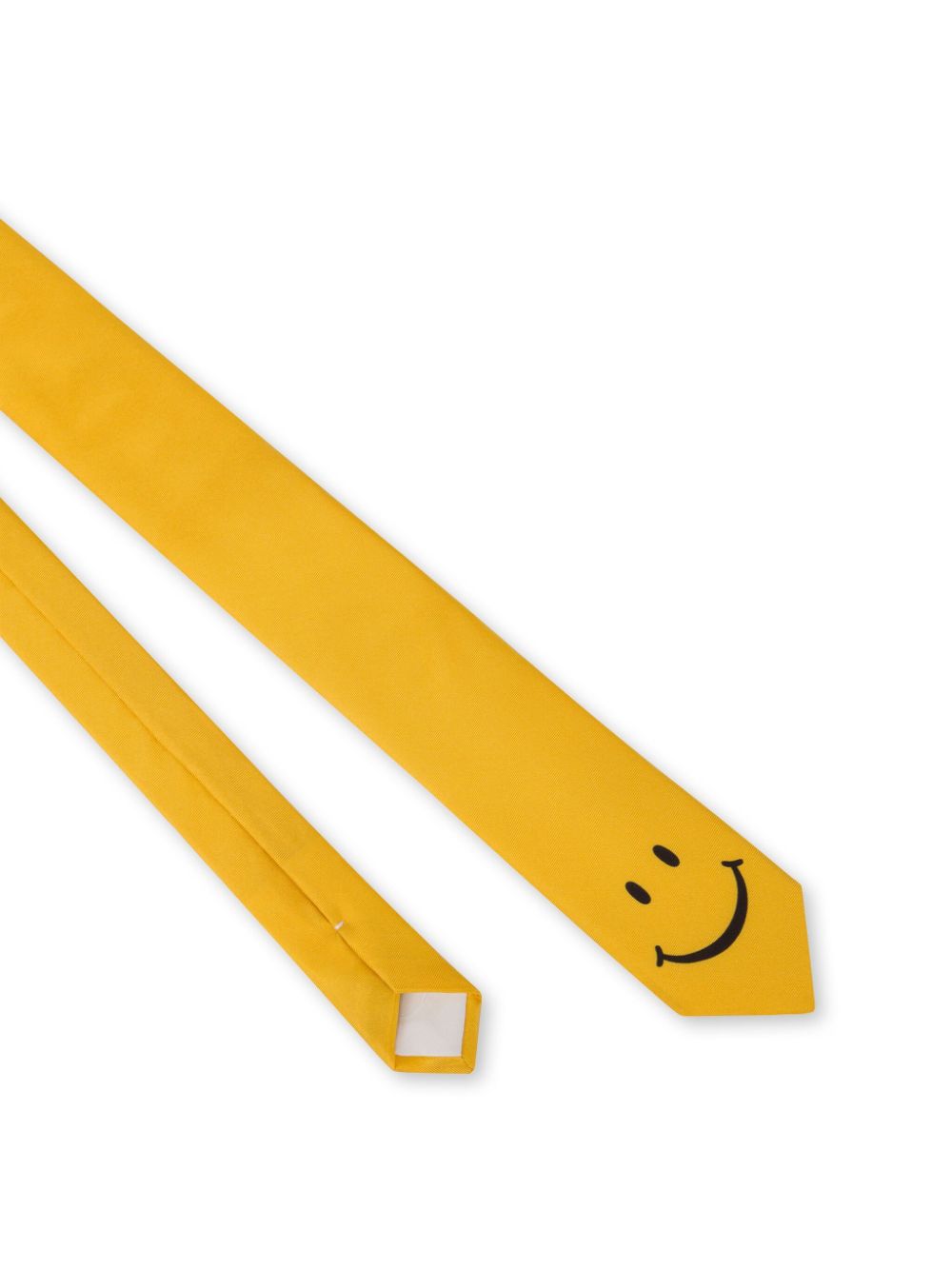 Moschino smiley face-motif tie - Geel