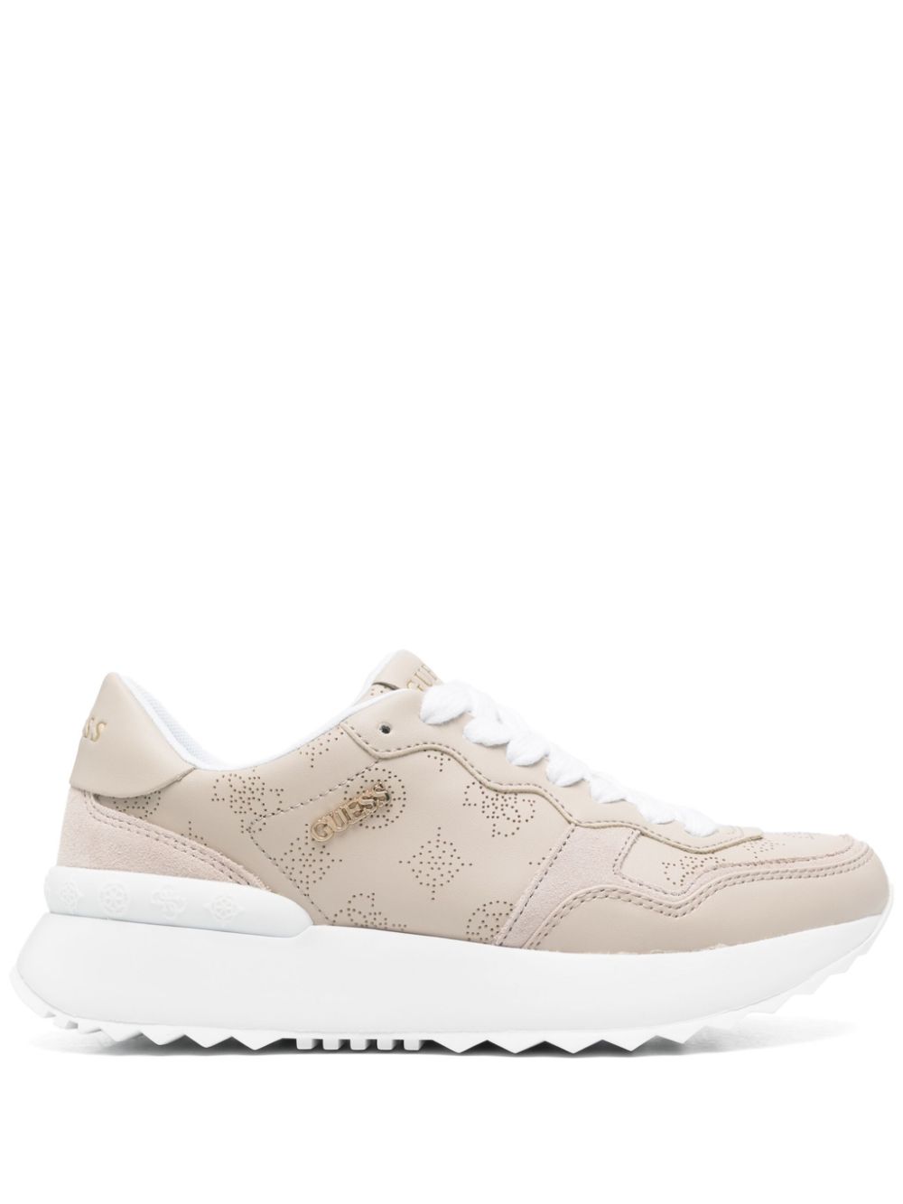 GUESS USA Geperforeerde sneakers Beige