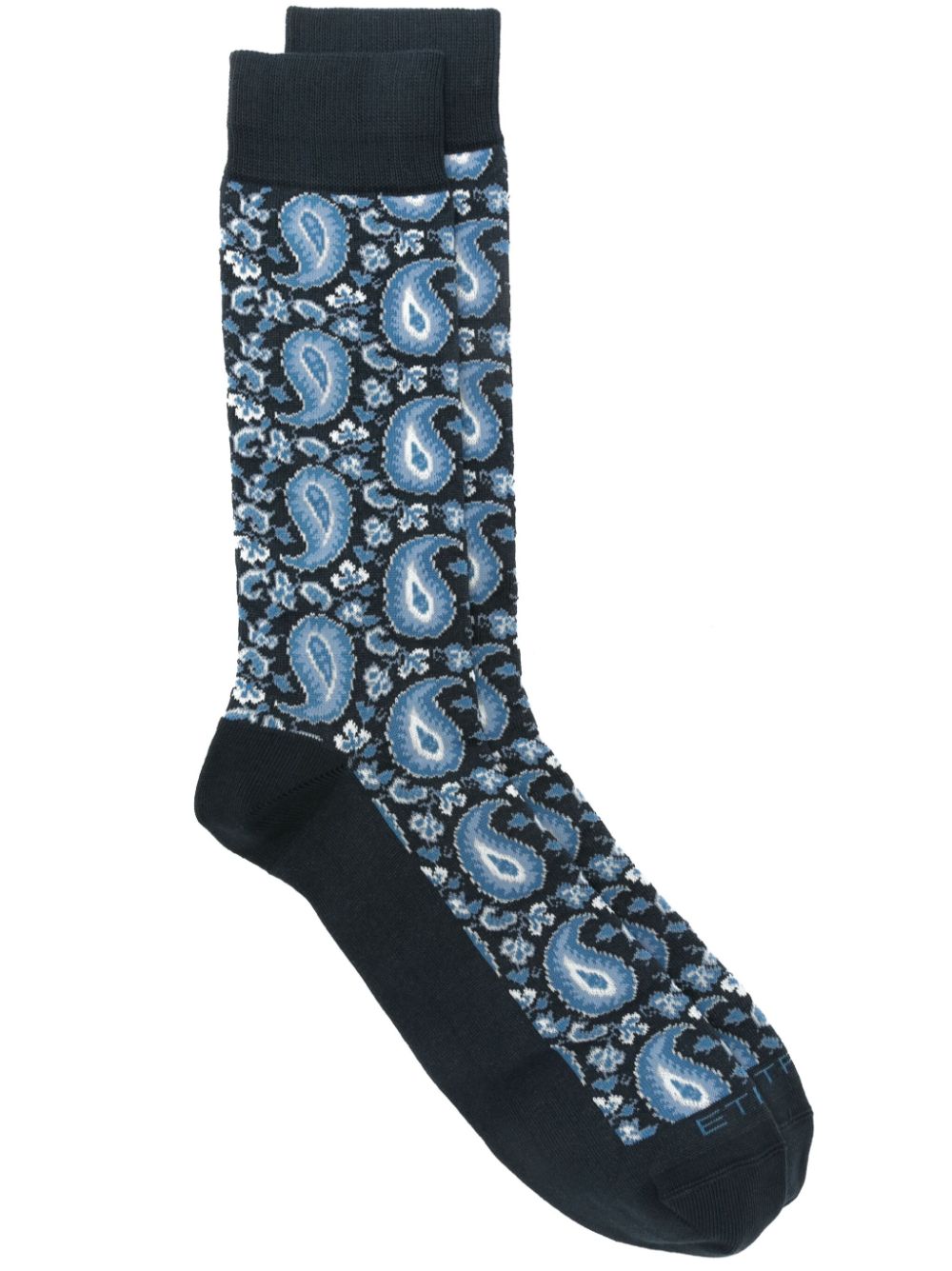 paisley-jacquard socks