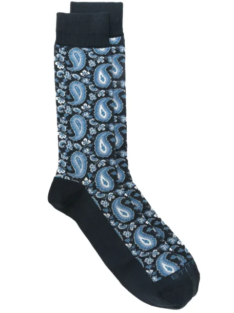 ETRO calcetines con motivo de cachemira en jacquard