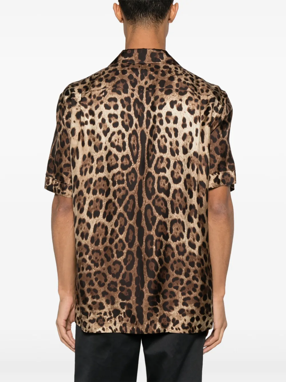 Dolce & Gabbana Overhemd met luipaardprint Bruin