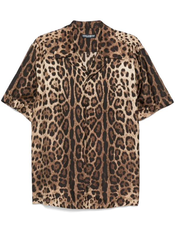 Dolce Gabbana leopard-print Silk Shirt Brown FARFETCH PH