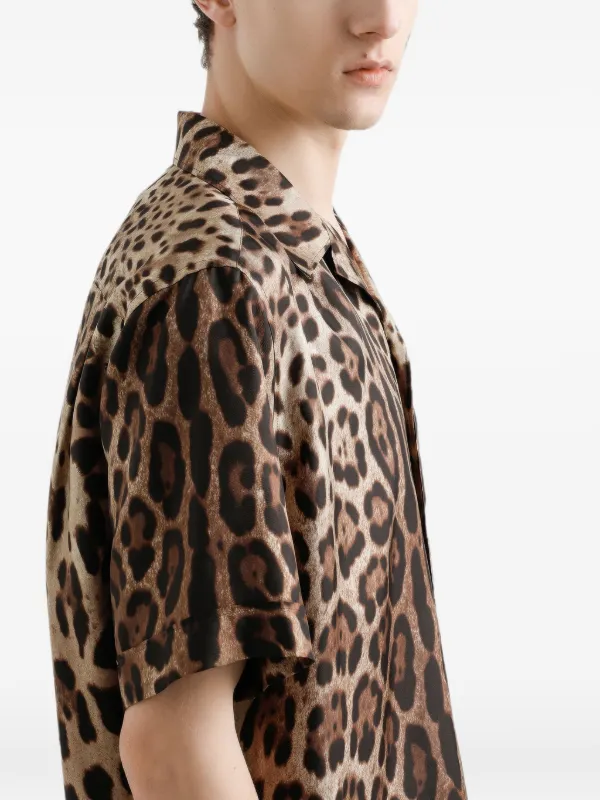 Dolce & Gabbana leopard-print Silk Shirt | Brown | FARFETCH