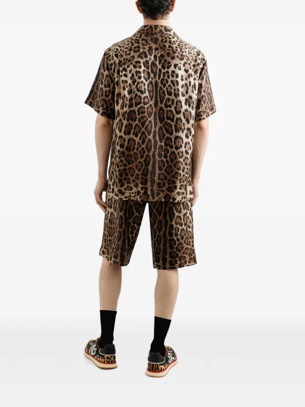 希少サイズ 3XL DOLCE&GABBANA シルク レオパード シャツ 46 Dolce & Gabbana レオパード シルクシャツ | ブラウン | FARFETCH JP
