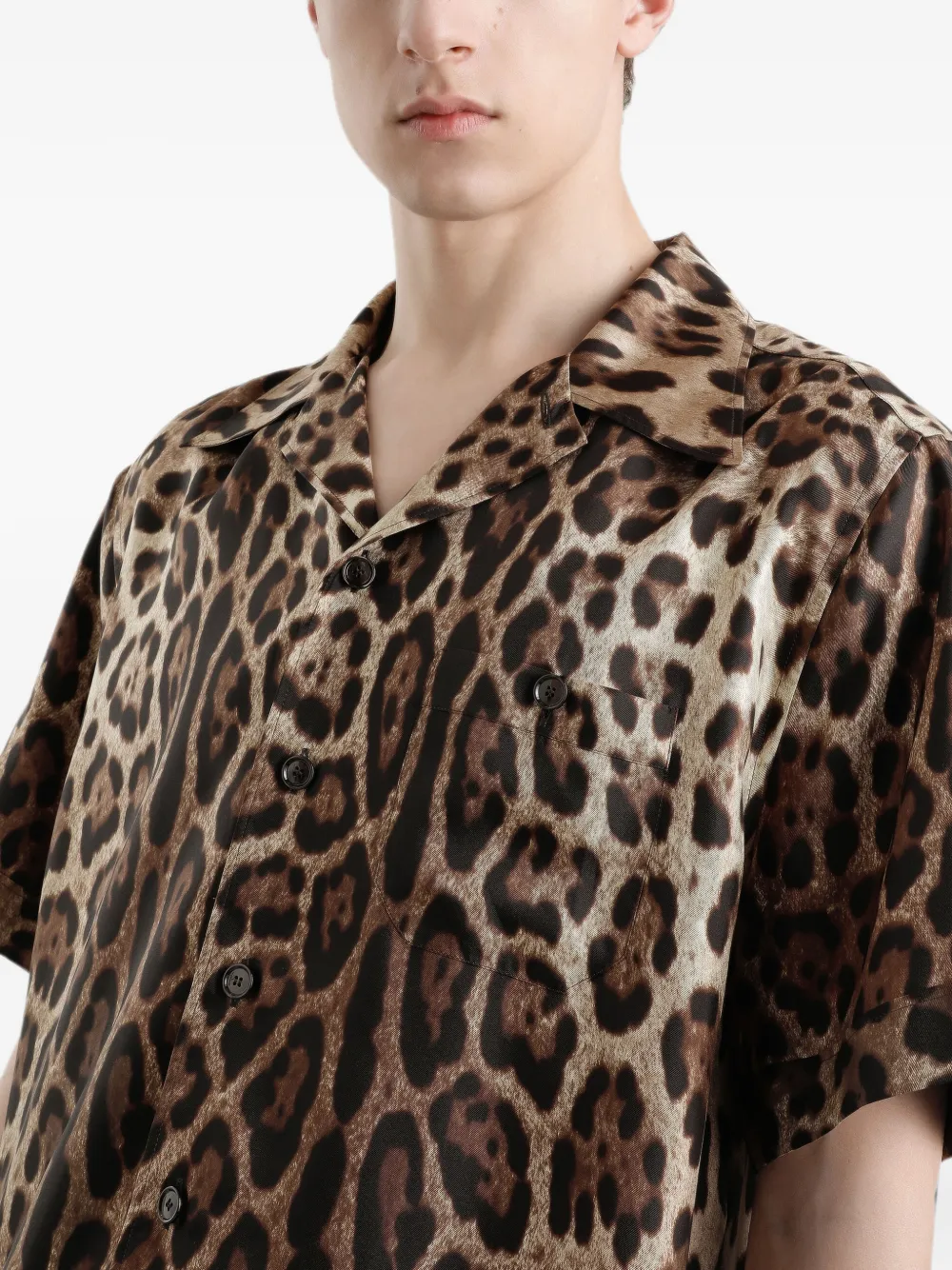 Dolce & Gabbana leopard-print Silk Shirt | Brown | FARFETCH