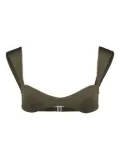 Magda Butrym Retro shoulder-padded bikini top - Green