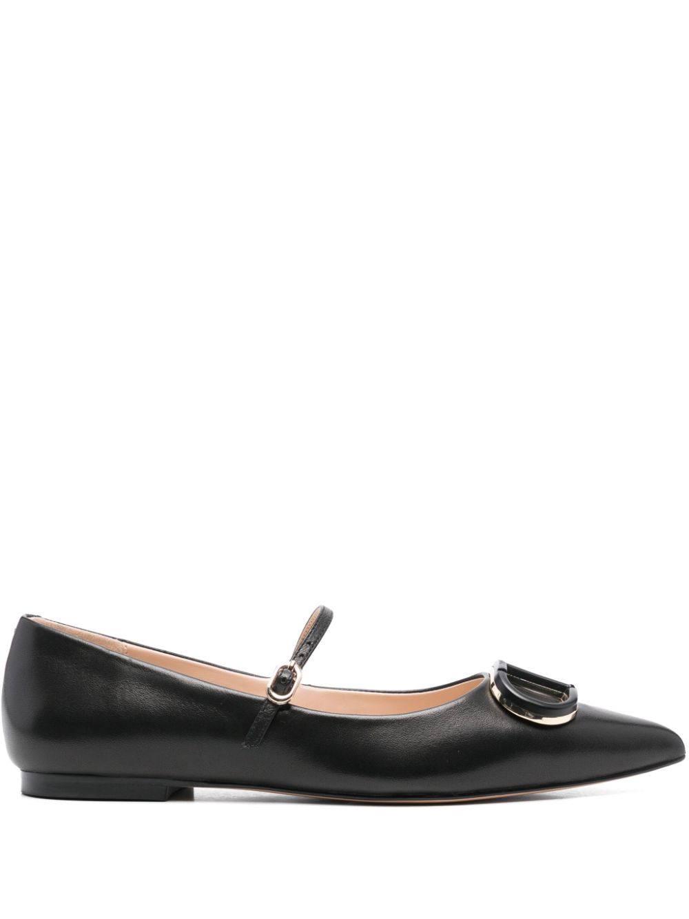 TWINSET Oval T ballerina's Zwart